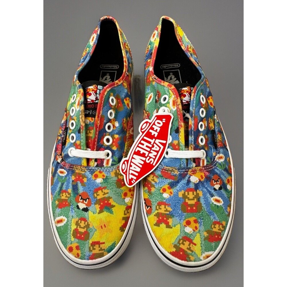 VANS Authentic Nintendo Super Mario Bros Tie Dye 8-Bit Pixel Men 11.5 NWT 2016